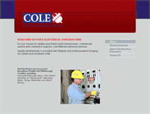 Tablet Screenshot of cole-electric.com